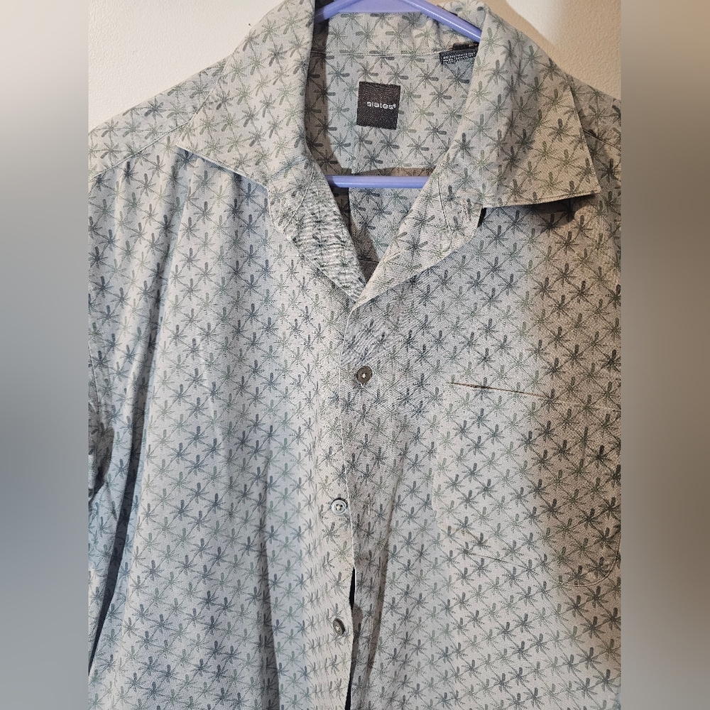 Vintage Slates 100%cotton button down shirt